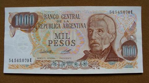 Billete de 1.000 pesos Argentina 1979