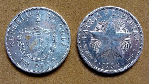 Moneda de 1 peso de plata Cuba 1932