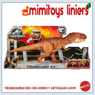 T Rex Tiranosaurio Dino Mordida Con sonido y articulado Mattel Jurassic World Juguetereria Mimitoys