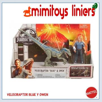 Velociraptor Blue y personaje Owen Jurassic Park Figuras Dinosaurios Mimitoys