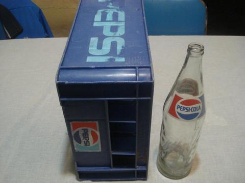 Cajón Pepsi Antiguo Una Botella