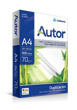 12 Resmas Papel Autor A4 70 Grs 21 X 29,7 Cm. 500 Hojas C/u