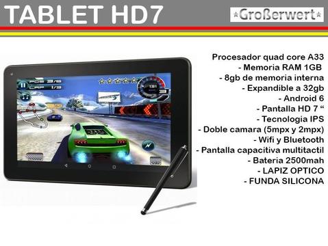 Tablet Groberwert 7 lapiz opticotempladoFunda!!