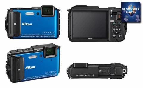 Videocamara sumergible,,,Nikon AW130,camara subacuatica