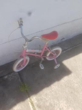 Bicicleta niña pequeña Rosa
