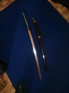 Katana Negra Nueva sin Filo Lista