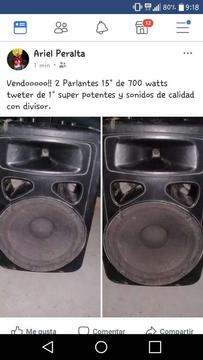 Parlantes de 700w Cada Uno 4mil