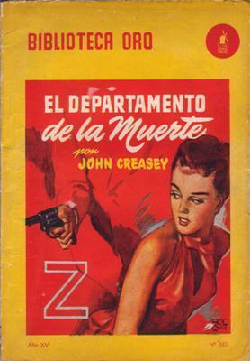 Libro: El Departamento de la Muerte, de John Creasey [novela de espionaje]