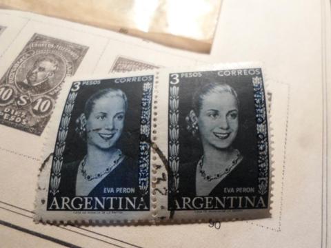 Estampillas Argentina Evita Peron 1951 X2 Unidades