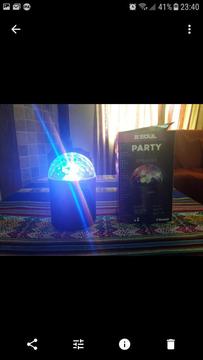 Parlante Portatil con Luz Giratoria