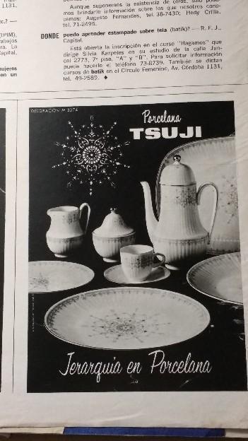 ANTIGUA PUBLICIDAD PORCELANAS TSUJI