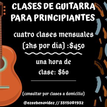 Clase de Guitarra  Mensuales!!!!!!!