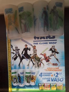 4 Vasos Star Wars 1 Poster, Completo