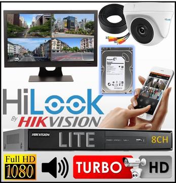 Kit Seguridad Hikvision Dvr 8ch 1 Camara Domo Hilook Hdd