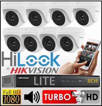 Kit Seguridad Hikvision Dvr 8ch 8 Camara Domo Hilook