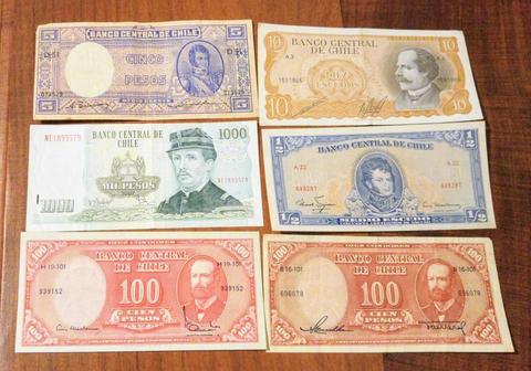 Billetes Lote de billetes de Chile