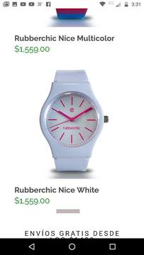 Reloj Rubberchic Original Nuevo