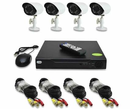 KIT 4 CÁMARAS SEGURIDAD MARCA AHD INT/EXT FULL HD