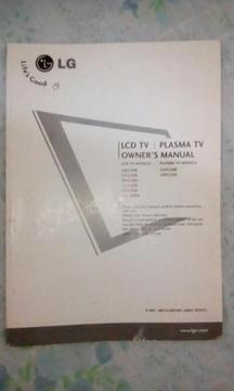 Manuales LG LCD TV / PLASMA TV