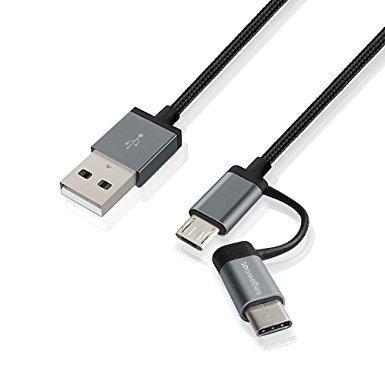 CABLES 2 EN 1 MICROUSB/IPHONE MICRO USB /TIPO C