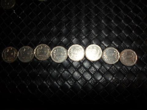 Monedas De 5 Pesos Años 1961 Al 1968 Lote