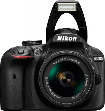 Camara Reflex Nikon D3400 Kit Lente 1855mm 24mp Full Hd