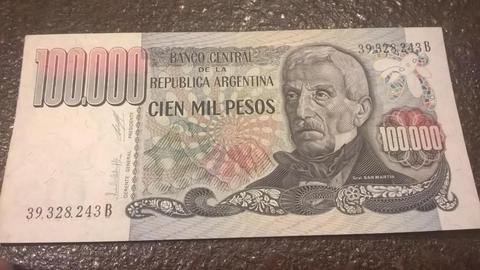 BILLETE ARGENTINA 100.000 PESOS