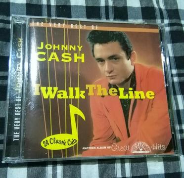 Cd Música Johnny Cash I Walk The Line . GRANDES EXITOS 24 TEMAS . MADE IN USA 1998