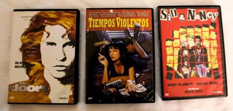 Películas DVD originales: The Doors, Pulp Fiction y Sid y Nancy
