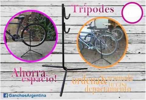 Pie De Tero Tripode Soporte De Piso Para Bici