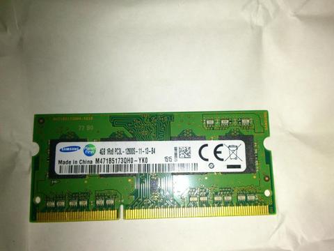 Memoria RAM SODIMM DDR3 / 4GB / 1600 Mhz / Samsung