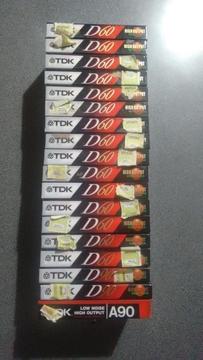 Casettes vírgenes marca TDK originales