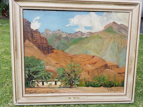 Antiguo cuadro del pintor Carlos Jünge alias Carolus