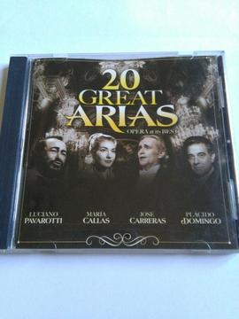Cd 20 Great Arias Opera At Its Best Maria Callas Placido Domingo Pavarotti y Carreras