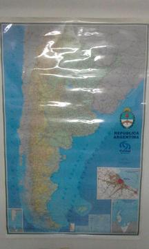 Mapa Argentina de Rutas Plastificado