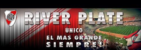 Bandera RIVER PLATE Gran Banner RIVER PLATE Unico. Apto para exterior., ejemplo colgar del balcón