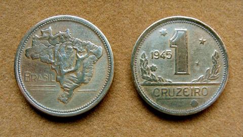 Moneda de 1 cruzeiro Brasil 1945