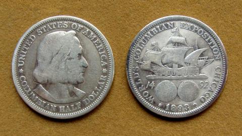 Moneda de ½ dólar de plata Estados Unidos 1893