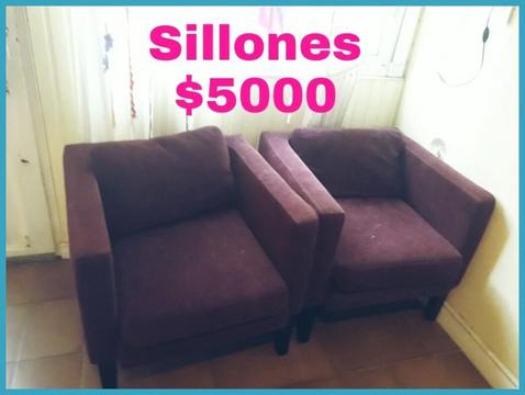 2 sillones de 1 cuerpo