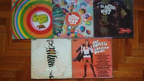 Discos vinilo Sótano Beat de colección 5 LPs de colores