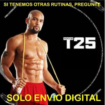 FOCUS T25 Fitness Rutina Ejercicio En Casa Sin Pesas Fitness Gym Aumenta o Tonifica tu cuerpo