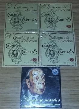 Cds Caras y Caretas mas dvd Borges y nosotros