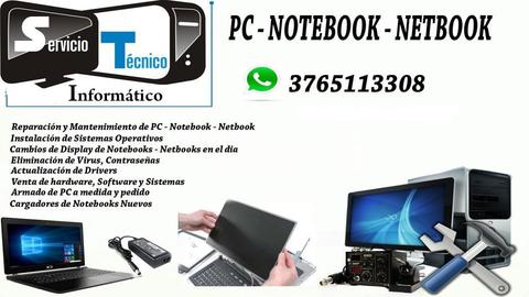 Notebooks y PC Reparaciones
