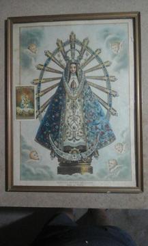 Cuadro de La Virgen de Luján 34x45 Cm