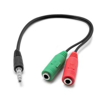 Cable Reforzado Kit Adaptador Divisor Auricular / Mic 3,5mm