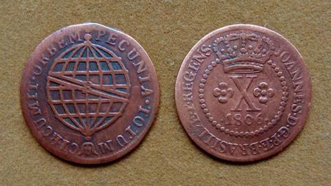 Moneda de 10 reis Brasil 1806