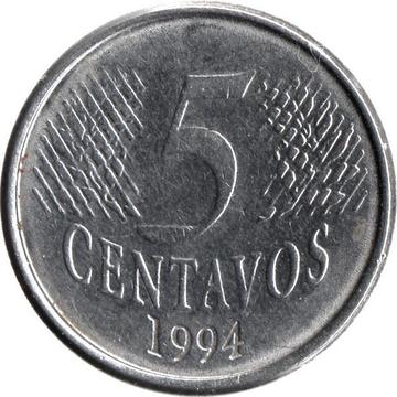 Moneda 5 Centavos 1994 Brasil