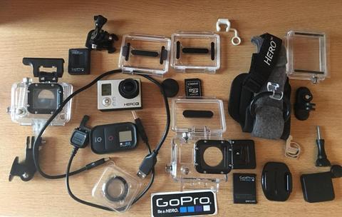 Gopro 3 Black Con Accesorios Y Repuestos