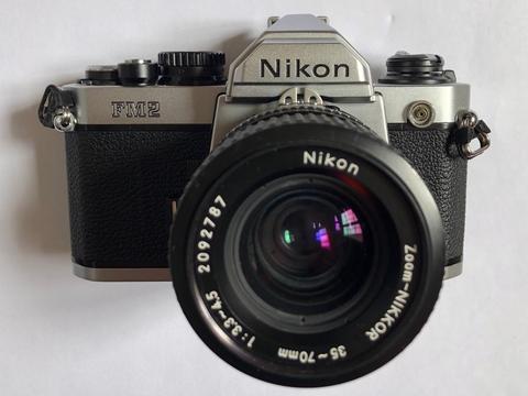 Nikon Fm2 Body + Lente Nikkor 35 70 Mm