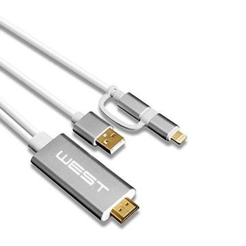 Cable Hdtv For Lighthing Y Micro Usb